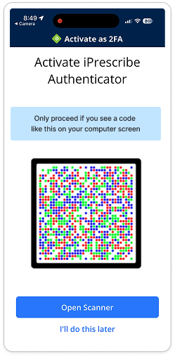 Open Scanner button