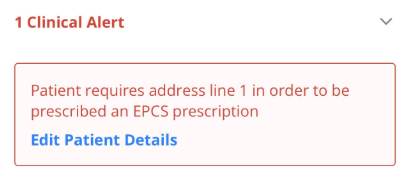 Rx Review Edit Patient Details link